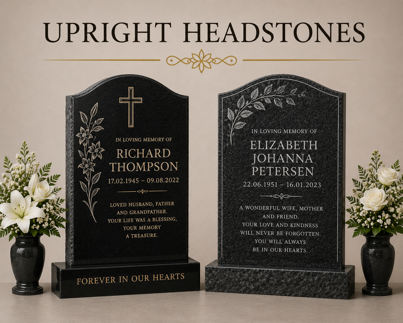 Upright Headstones